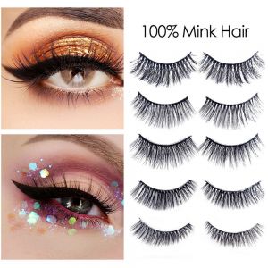 Super Beauty | מוצרי איפור וטיפוח איפור  3D Natural Fibre Fashion Eyelashes Makeup Extension-  5 pairs NEW