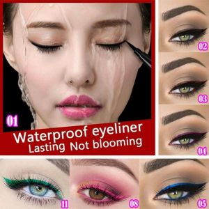 Super Beauty | מוצרי איפור וטיפוח איפור 12 Color Waterproof Glitter Liquid Eyeliner Eye Liner Pen Pencil Makeup Cosmetic