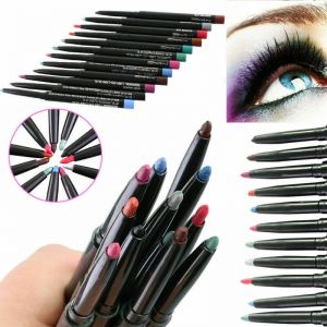Super Beauty | מוצרי איפור וטיפוח איפור 12 Professional Waterproof Eye Shadow Lip Eyeliner Pen Pencil Makeup Set Party