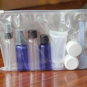 Super Beauty | מוצרי איפור וטיפוח איפור 1 X Clear Transparent Plastic Pvc Travel Cosmetic Make Up Toiletry Zipper Bag AU