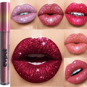 Super Beauty | מוצרי איפור וטיפוח איפור Waterproof Metallic Glitter Lipstick Lip Gloss Liquid Matte Makeup Cosmetics Hot