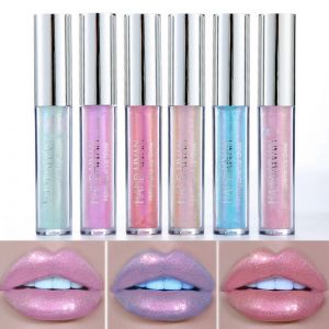 Super Beauty | מוצרי איפור וטיפוח איפור 6 Colors Women Glitter Flip Metallic Matte Liquid Lipstick Candy Shiny Lip Gloss