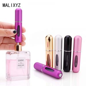 Super Beauty | מוצרי איפור וטיפוח טיפוח 5ml Portable Mini Refillable Perfume Bottle With Spray Scent Pump Empty Cosmetic Containers Spray Atomizer Bottle For Travel New