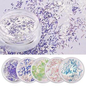    6Pcs/Set Lace Flakes Sequins Powder Nail Art Glitter Manicure DIY Decoration
