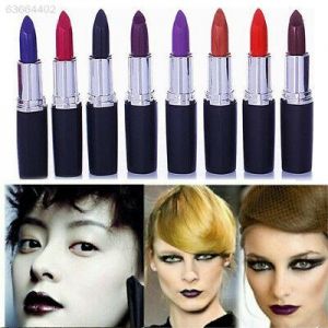 Super Beauty | מוצרי איפור וטיפוח איפור    0FCE Gothic Vampire Dark Purple Matte Lipstick Black Grapes Sustained Makeup