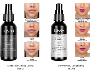 Super Beauty | מוצרי איפור וטיפוח איפור    NYX Makeup Setting Spray "MSS01" Matte Finish/"MSS02" Dewy Finish (Long Lasting)
