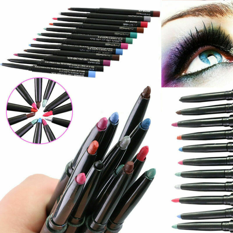 Super Beauty | מוצרי איפור וטיפוח איפור 12 Professional Waterproof Eye Shadow Lip Eyeliner Pen Pencil Makeup Set Party